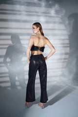 RAMMÈ Ala Glamour Black Fur Top