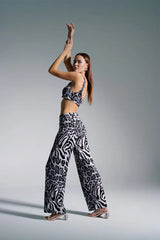 RAMMÈ Animal Print Black And White Pant