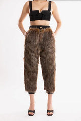 RAMMÈ Raider Pant with Animal Print Fur