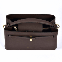 Atelier Galin Cube Lock Bag - Choco