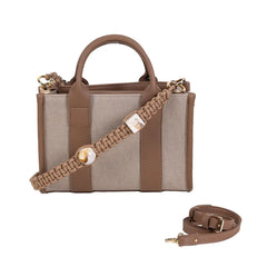 EYNACO CITY BAG MINI CANVAS -BEIGE