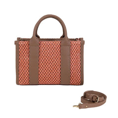 EYNACO CITY BAG MINI WICKER-SALMON