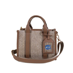 EYNACO City Bag Medium Wicker Beige