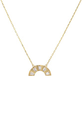 Chaseldor Stoned Gold Women's Silver Necklace