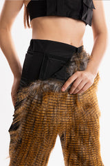 Ramme Raider Pant with animal print fur