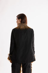 Ramme Raider Fur Jacket with animal print