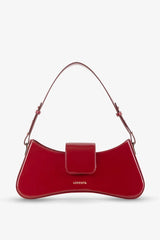 Loventa Ayarlanabilir Omuz Çantası Greta (Özelleştirilebilir) Palent Deri Bordo Kırmızı