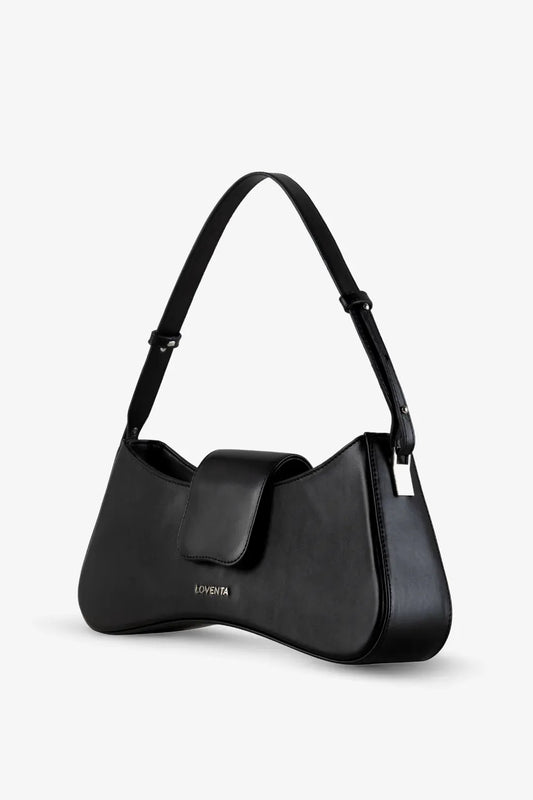 Loventa Ayarlanabilir Omuz Çantası Greta (Özelleştirilebilir) Siyah
