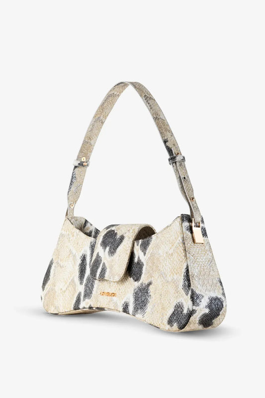 Loventa Ayarlanabilir Omuz Çantası Greta (Özelleştirilebilir) Yılan Desenli