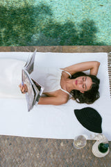 Handarte Los Angeles Sırt Çapraz Krem Müslin Kibele Elbise