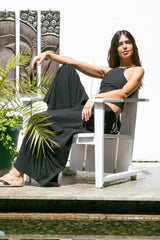 Handarte Los Angeles Siyah Müslin Kare Crop