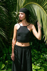 Handarte Los Angeles Siyah Şile Bezi Kare Crop