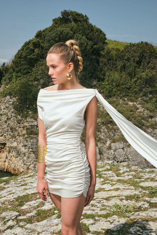 Two's Touch Zena Dress Beyaz Elbise