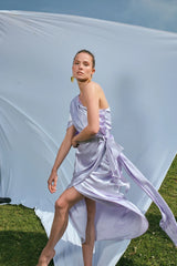 Two's Touch Laila Lila Dress Satiin