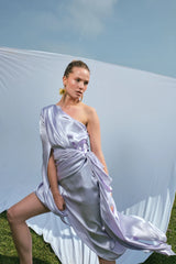 Two's Touch Laila Lila Dress Satiin