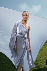 Two's Touch Laila Lila Dress Satiin