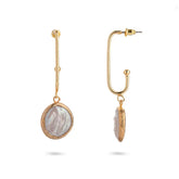 Chaseldor Gold Detaylı Sallantılı Sedef Küpe
