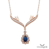 Chaseldor Safir Taşlı Kanat Kolye