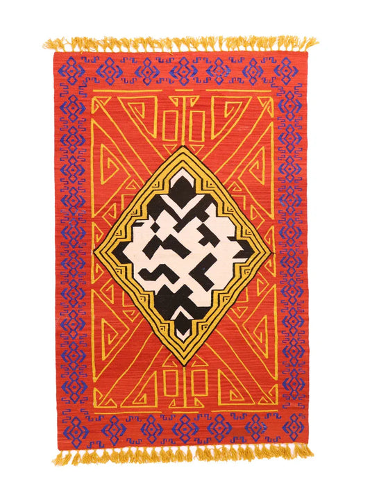 BAKLAVA Hand Woven Double Sided Wool Rug NO: 1