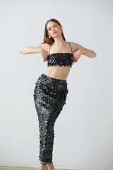 Saléa Noir Charisma Leather In Midi