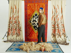 BAKLAVA Hand Woven Double Sided Wool Rug NO: 1