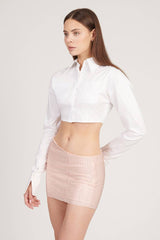 Saléa Clear Shirt With Back Details Oversize Crop Shirts