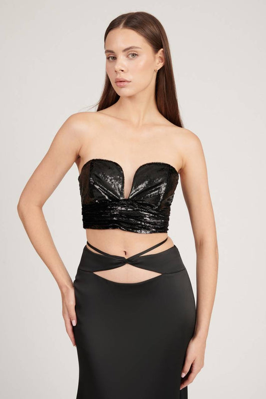 Saléa Goddes Shiny Black Top