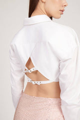Saléa Clear Shirt With Back Details Oversize Crop Shirts