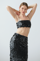 Saléa Noir Charisma Leather Top