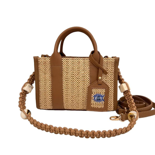 EYNACO CITY BAG MINI WICKER-TABA