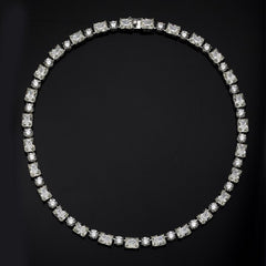 SooSilkyGems BAGUETTES AND ROUNDS CHOKER