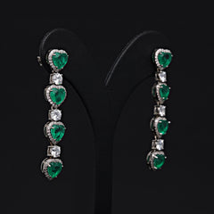 SooSilkyGems HEARTS DROP EARRINGS