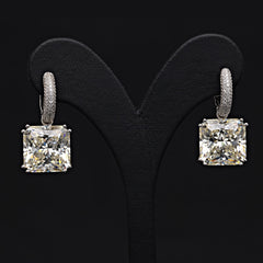 SooSilkyGems SQUARE SOLITAIRE EARRINGS