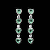SooSilkyGems HEARTS DROP EARRINGS