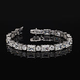 SooSilkyGems BAGUETTES AND ROUNDS TENNIS BRACELET.