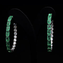 SooSilkyGems BICOLOR PARAIBA HOOP EARRINGS