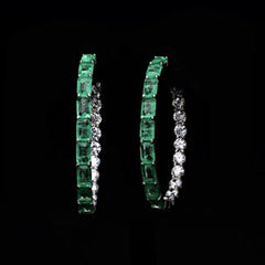 SooSilkyGems BICOLOR PARAIBA HOOP EARRINGS