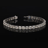 SooSilkyGems 4,5 MM CARRE SETTING G COLOR TEENNIS BRACELET