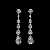 SooSilkyGems SCULPTED TEARDROP CASCADES EARRINGS