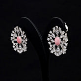 SooSilkyGems EARRINGS WITH CORAL CENTER STONE