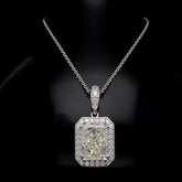 SooSilkyGems BAGUETTE SOLITAIRE NECKLACE