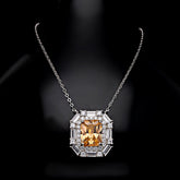 SooSilkyGems COGNAC COLOR BAGUETTE NECKLACE