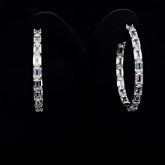 SooSilkyGems BIG SIZE BAGUETTES HOOP EARRINGS