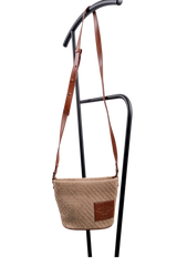 Dellel Deri Brown Msg Straw Bag