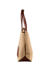 Dellel Deri Brown Wicky Straw Bag
