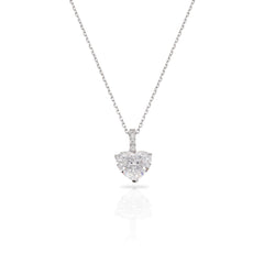 SooSilkyGems FLUFFY HEART PENDANT NECKLACE