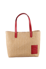 Dellel Deri Red Wicky Straw Bag