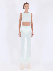 Knitology KNTLGY Mint Knitted Crop Top