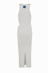 Knitology-TR KNTLGY Asymmetrical Low-cut White Knitted Dress