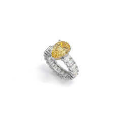 SooSilkyGems A FULL ETERNITY RING WITH A DROPLET SOLITAIRE